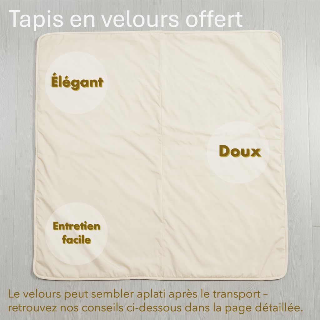 Parc bébé Pliable avec Tapis, Parc bébé à Domicile et en Voyage, Tissu Oxford, Centre d'activités intérieur et extérieur, Parc De Jeux avec Filet Respirant et Ventouses (130 x 130 cm)