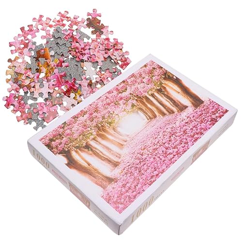 Alasum Cherry Blossom Jigsaw Puzzle 15 Inch Floral Educational Puzzle for Adults and Kids Family Game and Spring Relaxation Activity