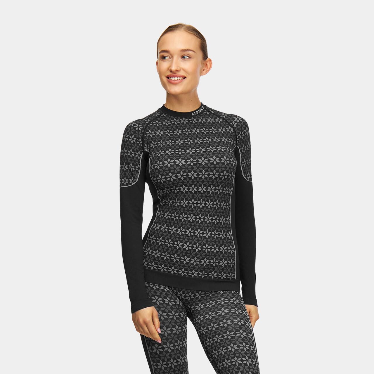 Alpinus - Thermounterwäsche Damen Set Verbier, Funktionsunterwäsche Schnelltrocknend, Thermo Unterwäsche mit Belüftungszonen, Thermowäsche, Funktionswäsche, Thermal Underwear