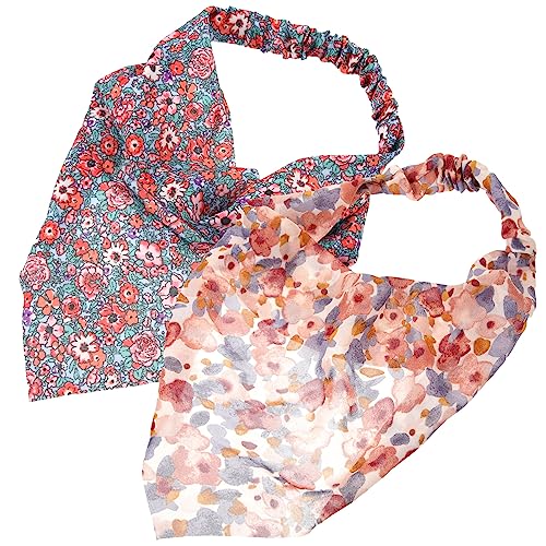 Listado de Pañuelos para la cabeza más recomendados. 44 FOMIYES 2 Piezas Pañuelo Floral En La Cabeza Pañuelo Para La Cabeza Para Mujer Pañuelo En La Cabeza Pañuelos De Pelo Boho Pañuelo Para Mujer Pañuelos Para El Pelo Venda Tela...