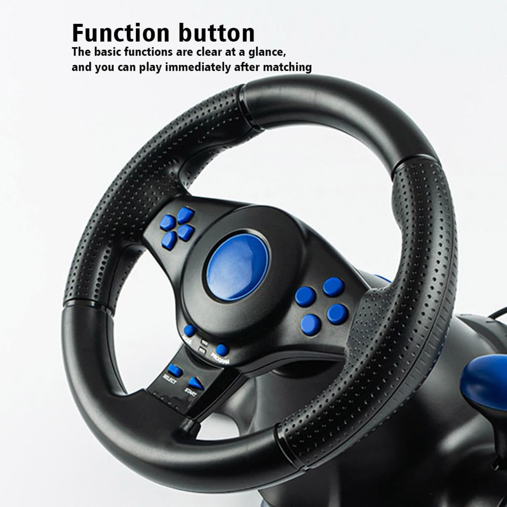 Volante de carreras con control de doble embrague con controlador de vibración manual para Switch One/360/PS4/PS2/PS3/PC