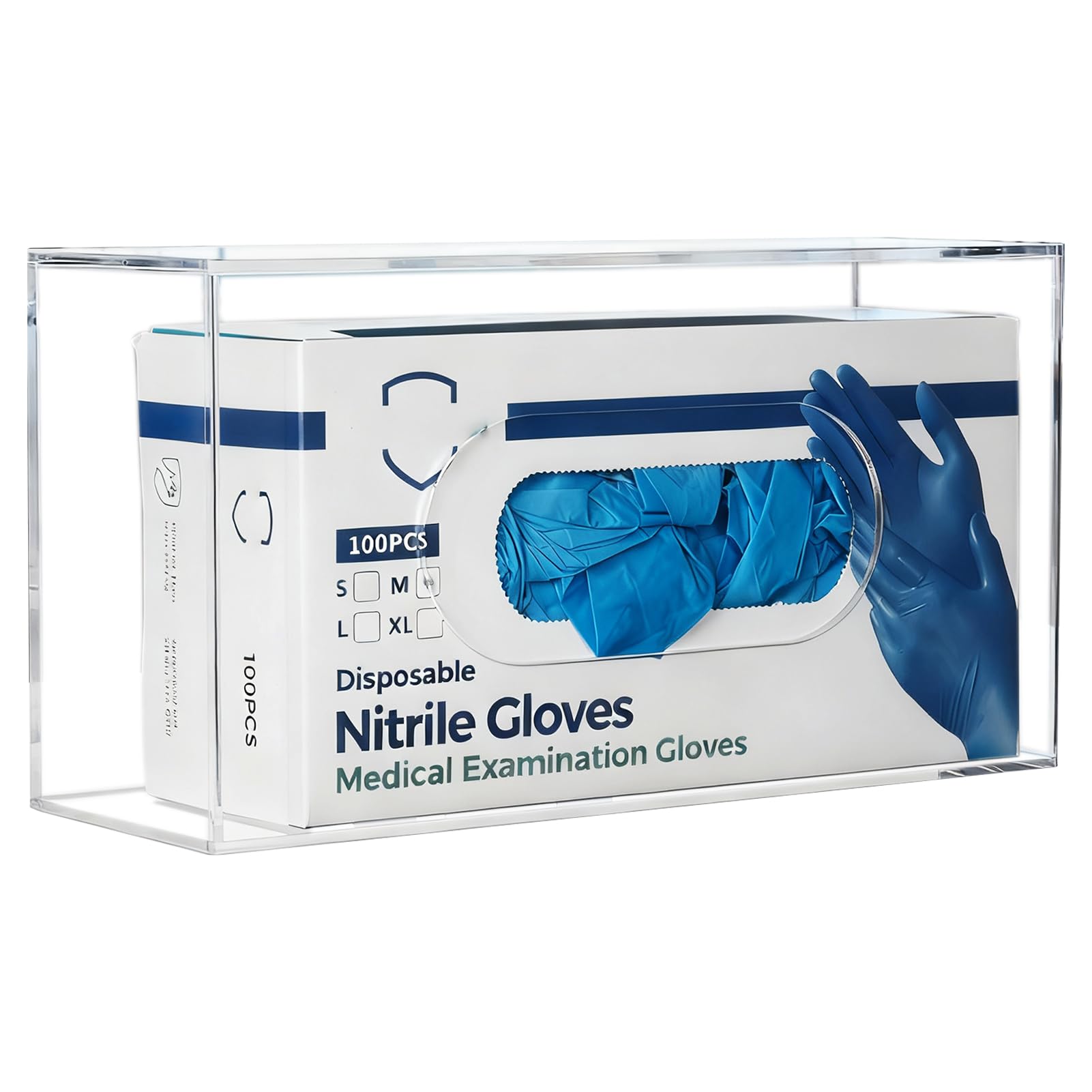 KOEMEHR Acryl Wandhalter für Einmalhandschuhe, Wandhalterung handschuhhalter Wand Handschuhspender für Einweghandschuhe aus Vinyl, Latex, Nitril, Transparent Gewerbe, Industrie & Wissenschaft