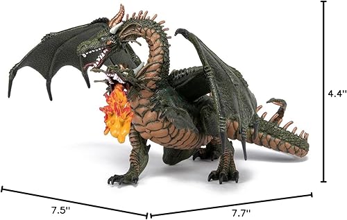 Miniatura 11 de Papo -Pintado a mano - Figura -Fantasía medieval -Dragón de dos cabezas -36019 - Coleccionable - para niños - Adecuado para niños y niñas - a partir