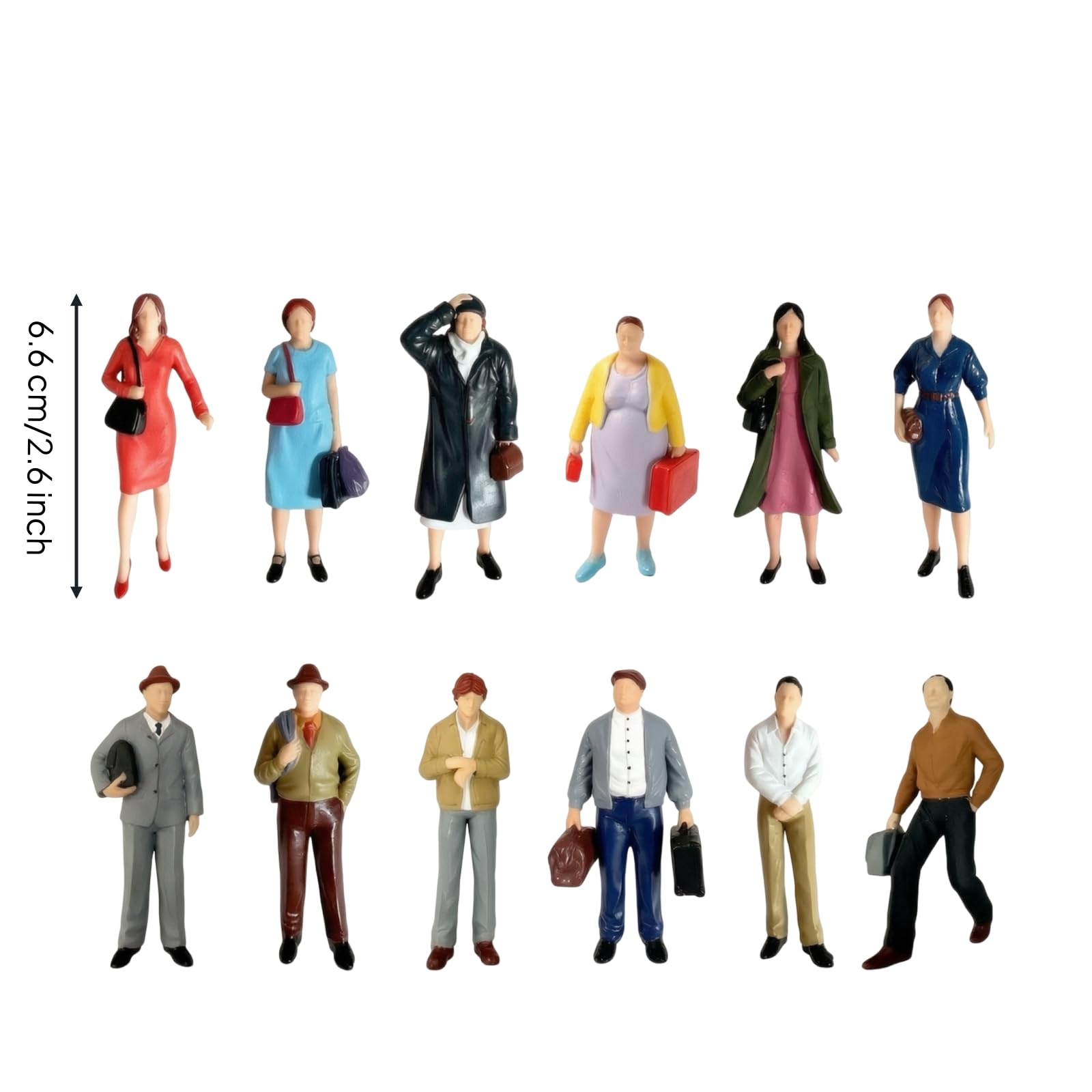 12 Pezzi Miniature Figurines Personaggi in Miniatura Modelli Diorama Figure Resina Dipinte a Mano 1 30 con Dettagli di Accessori per Layout