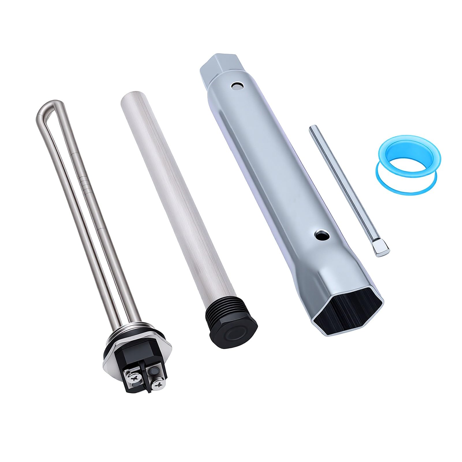 Barra Riscaldatore in Rame per Scaldabagno RV, Asta da 21 Cm, per | Compatibilità universale per e veicoli da campeggio, Riscaldamento efficiente con potenza 1440 W, Facile installazione e