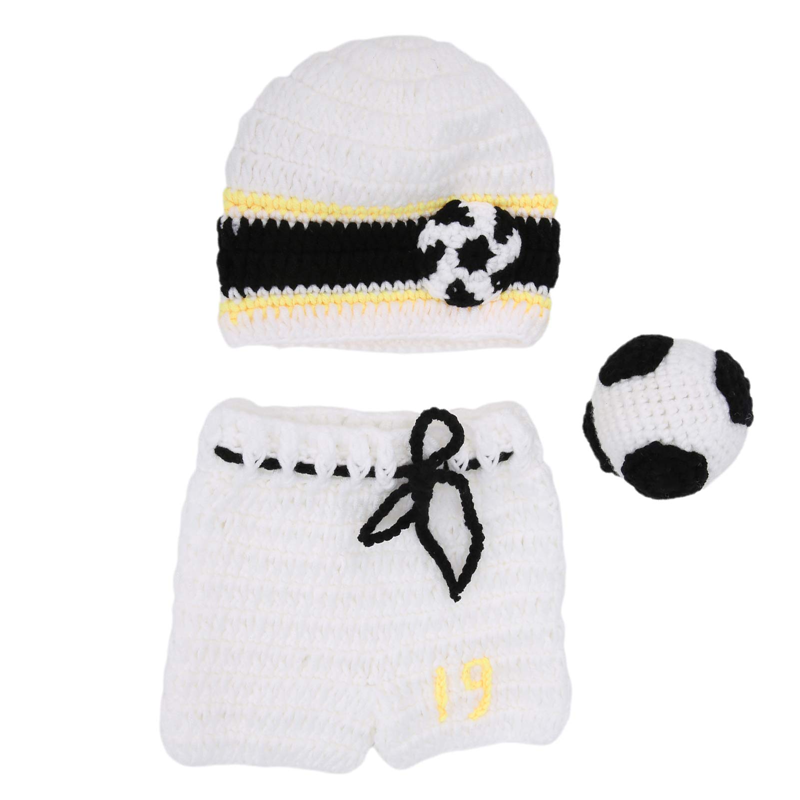 Baby Crochet Knitted Clothes, Baby Knitted Hat Skin‑Friendly Baby Photography Props Easy to Wear for Home