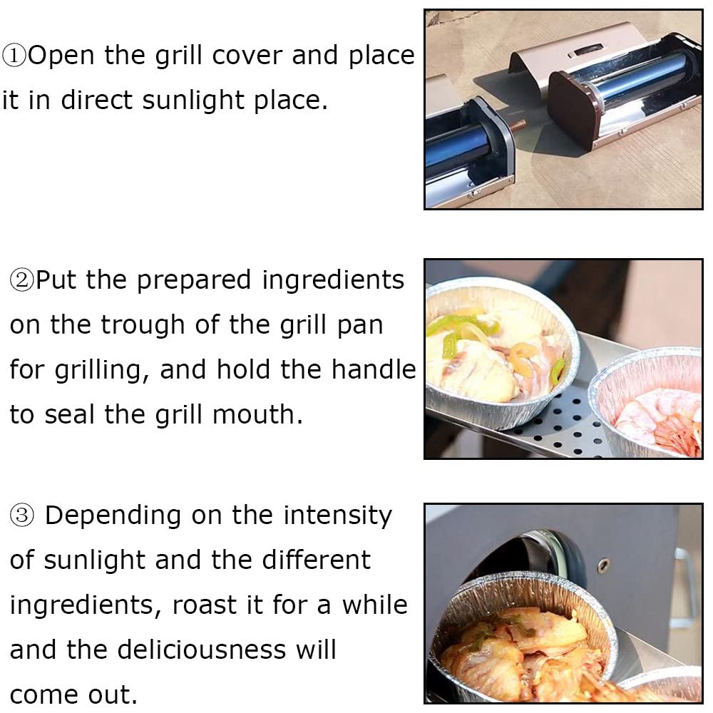 Four Solaire à Tube Sous Vide – Grand Diamètre 137 Mm, Cuisson 200-300°C, Sans Carburant, 9 Kg, Idéal Pour Camping Et Barbecue