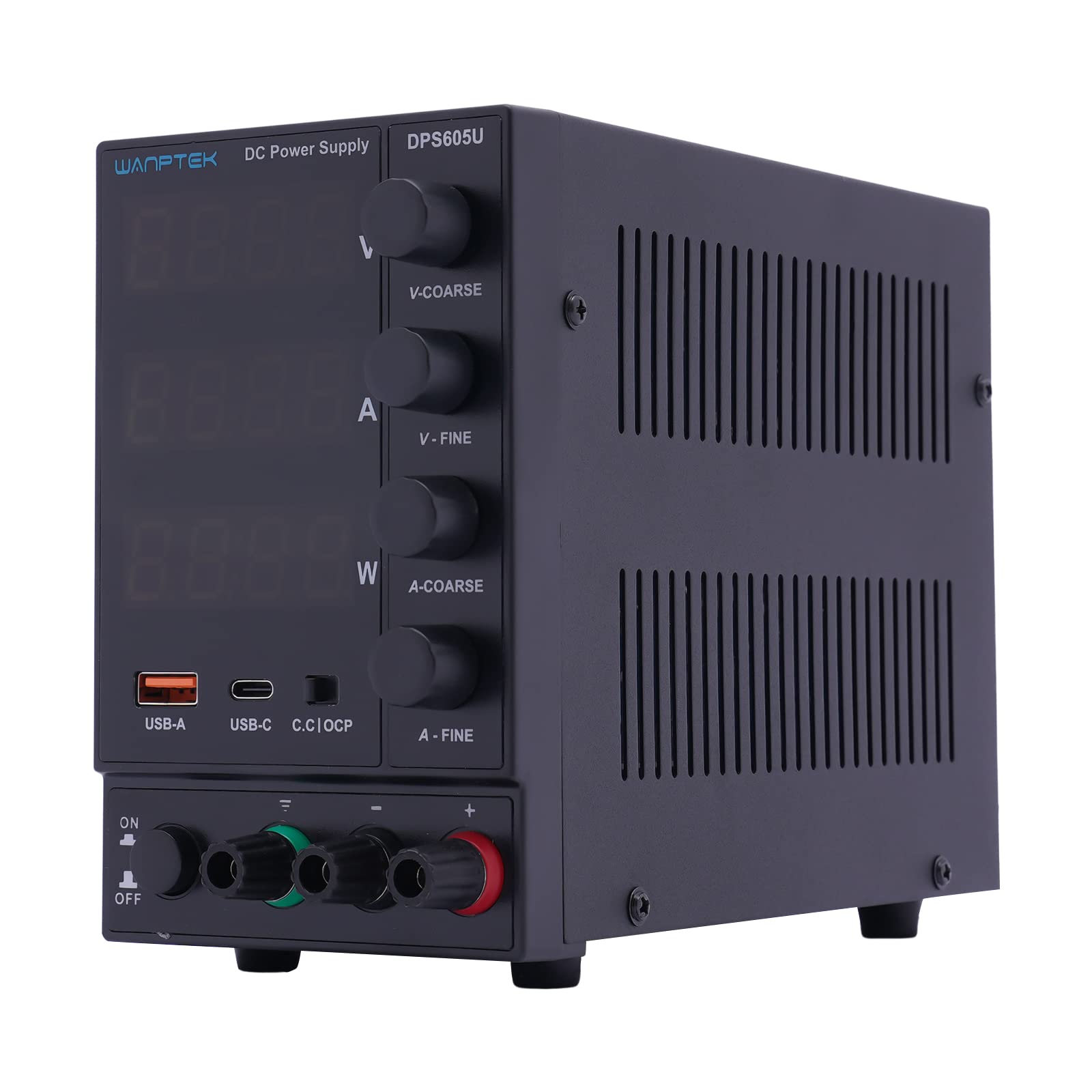 Fuente de alimentación de laboratorio, fuente de alimentación conmutada de 4 dígitos, 0-60 V, 0-5 A CC, regulable, fuente de alimentación de laboratorio, USB