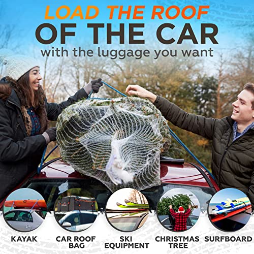 Image of RoofPax 6 Rooftop Cargo Tie Down Hook Straps for Strapping Down Any Car Top Luggage. Waterproof, Attaches to Car Door Frame, Patent Registered, Extended Warranty