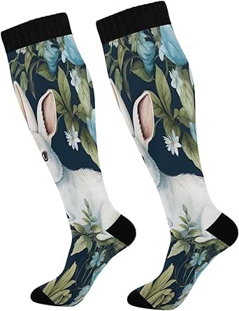 Amazon.com: Kigai Easter Cute Rabbit Compression Socks for Women&Men ...