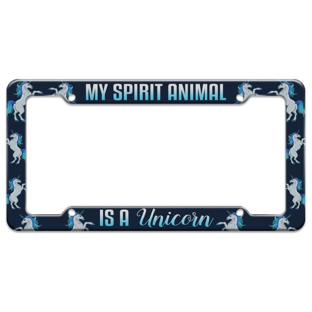 GRAPHICS & MORE My Spirit Animal is a Unicorn License Plate Tag Frame