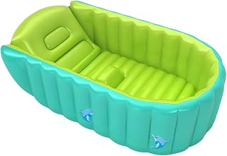 Inflatable Bathtub Baby, Toddler Bathtub,Travel Bathtub for Toddler Inflatable | Ergonomic Baby Accessories Spine Protectors for Outdoor Travel and Camping | Ergonomiska tillbehör ryggradsskydd för utomhusresor och camping