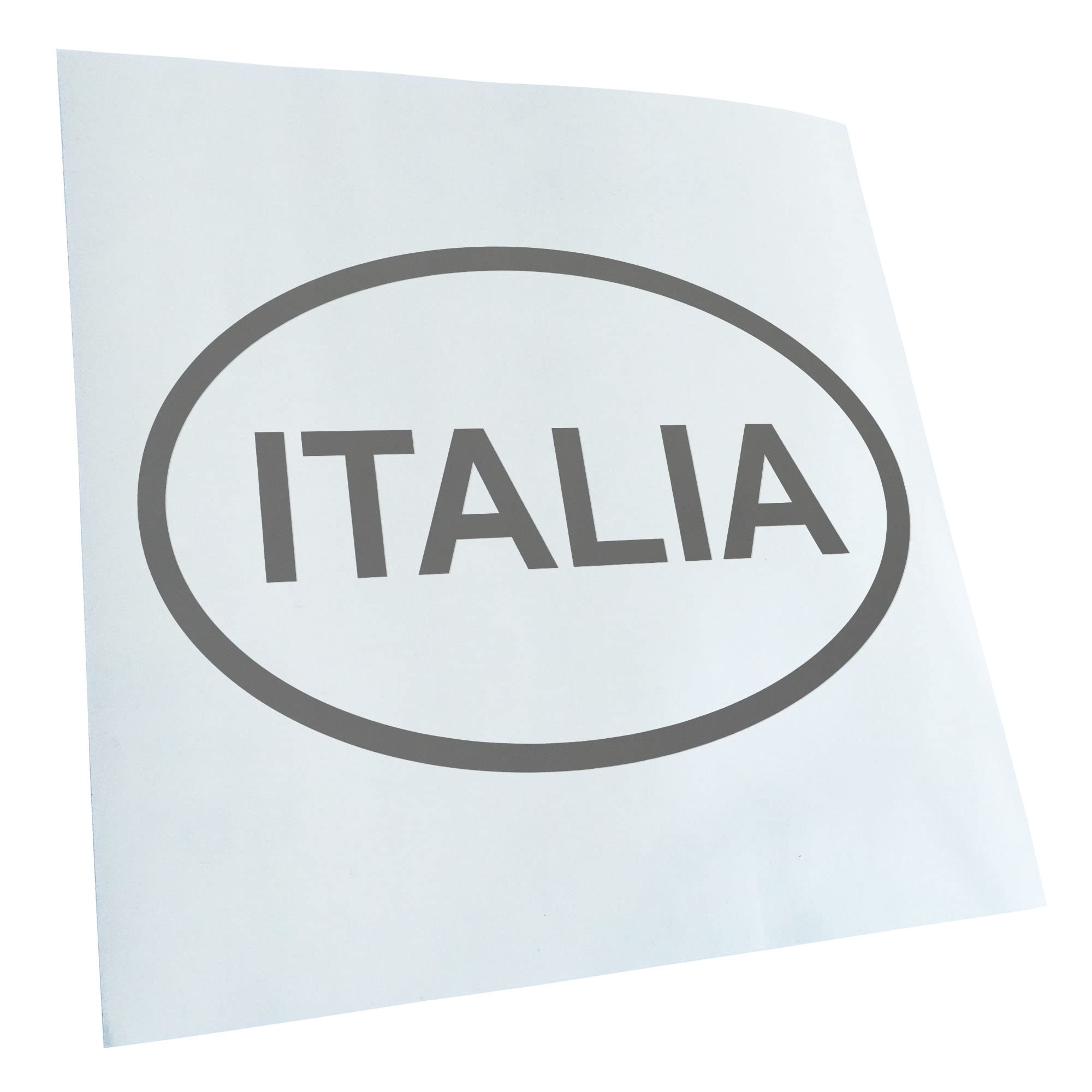 Kiwistar - Car Sticker - Grey - 50 x 33 cm Italia - Italy - Rear Window Car Sticker Weatherproof for Car Truck Moped Truck - Sticker Exterior Self-Adhesive Tuning Accessories for Window Vehicle Window