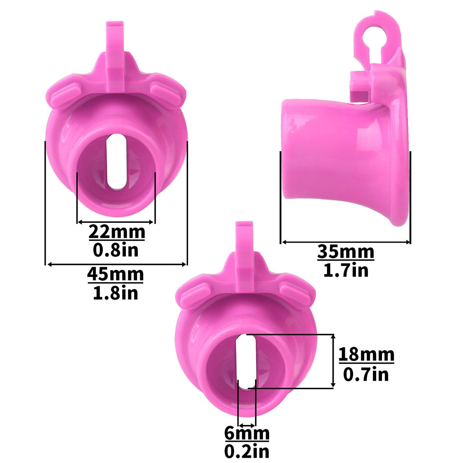 KeuschheitskäFig Set Mit 4 Ringen Und KeuschheitsgüRtel Sm Fetisch MäNner Extreme ZurüCkhaltung PeniskäFig Mit LüFtungsloch Invertierter KäFig Sissy KäFig Sextoy(Rosa)