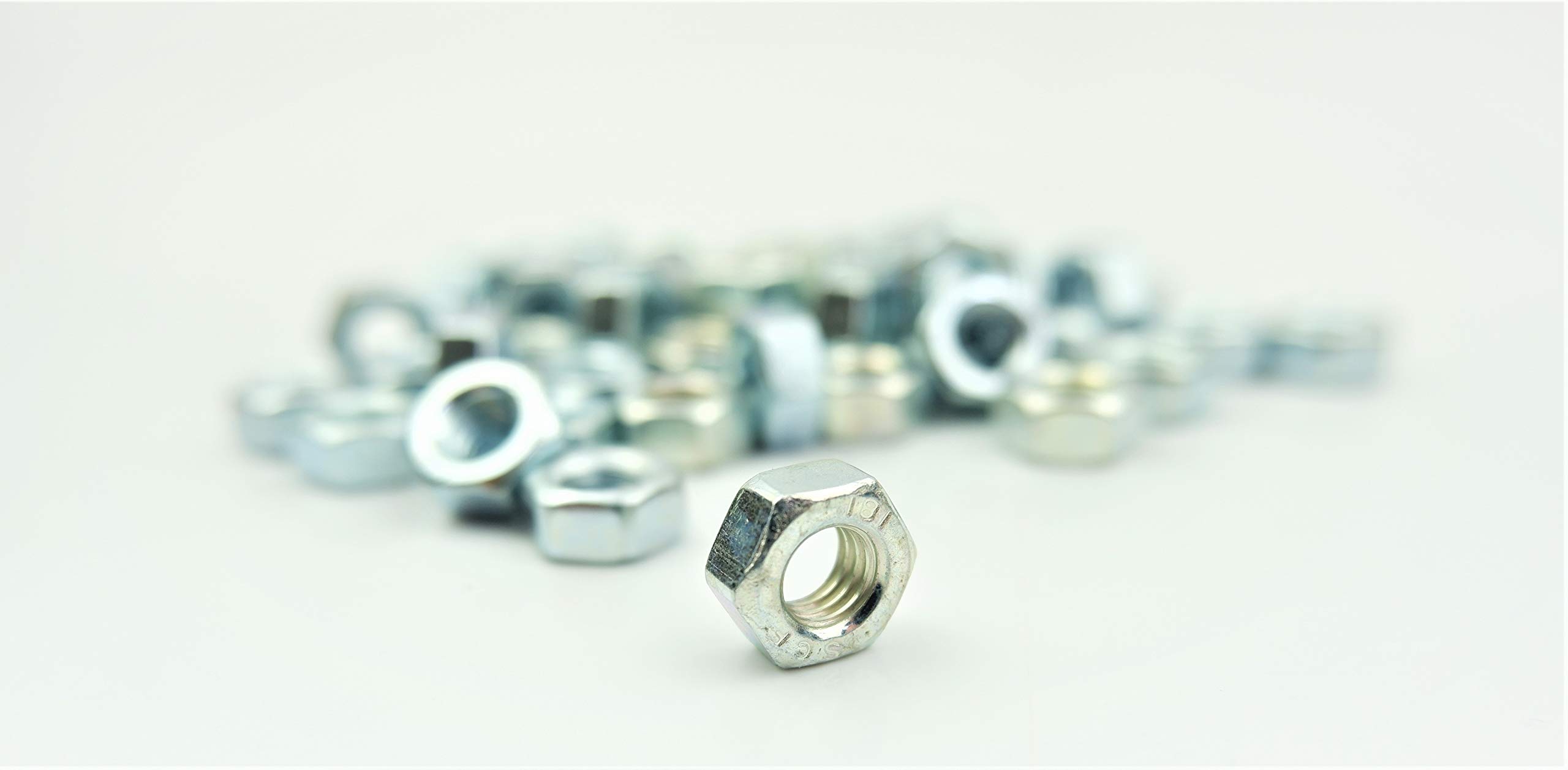 Nuts 'N' Bolts M6 (6Mm) Hex Nut - Steel (Pack Of 50) Hexagon Plain Bright Zinc Plated Bzp Grade 8 (M6)