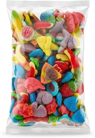 Krazy Kandi 1kg Jelly Filled Legends Sweet Mix Bulk Sharing Bag | Gummy Candy with Liquid Centres | For Kids Party Bags and Celebrations