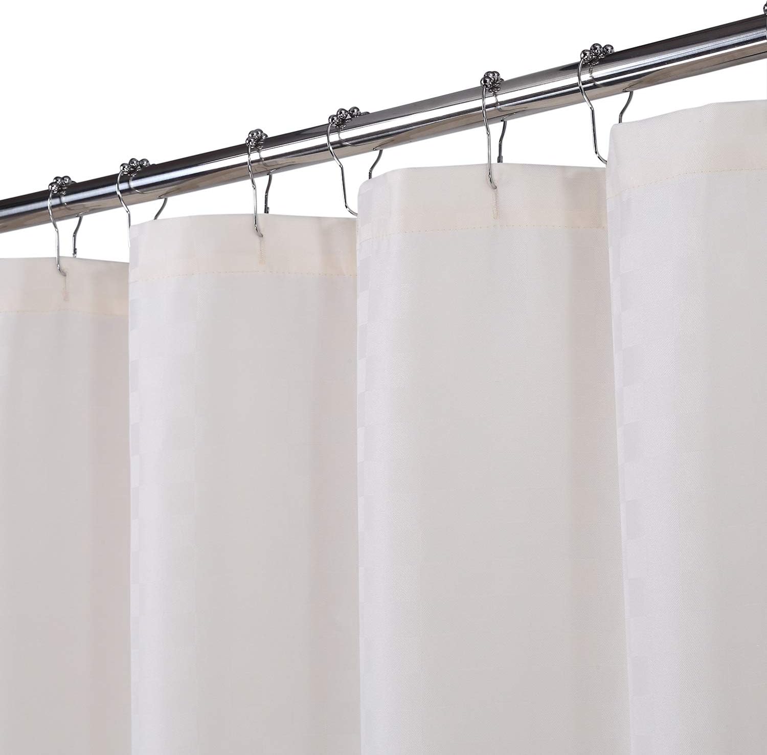 Home Aqua Tec Ultimate Fabric Shower Curtain/Liner in Ivory Home & Garden