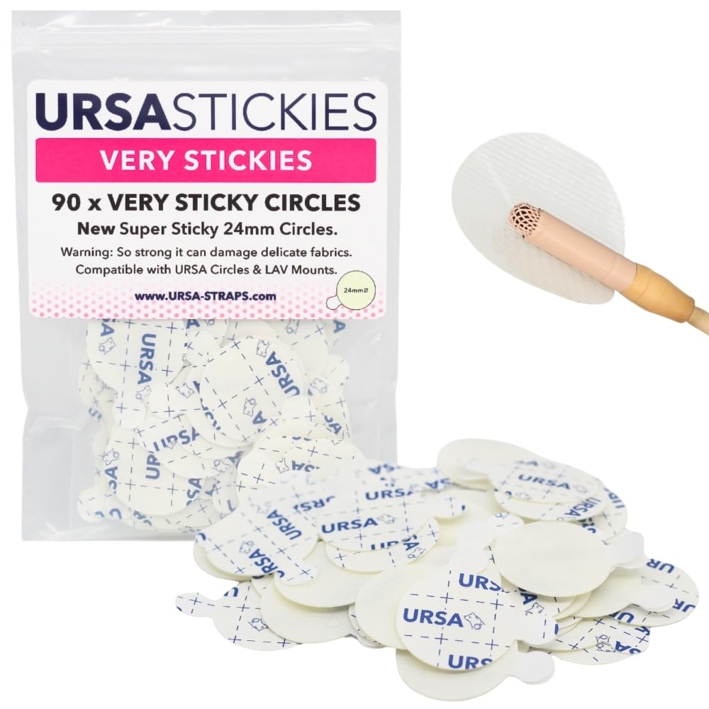 URSA - Confezione di 90 adesivi pretagliati con linguette staccabili, ad alta aderenza, double face, realizzati nel Regno Unito