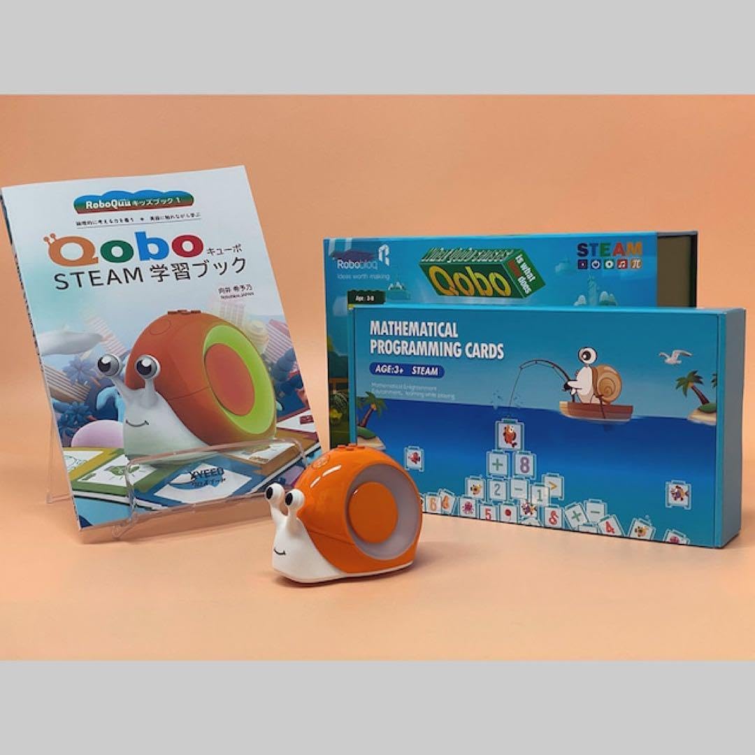 Qobo（キューボ）お得2点セット（基本セット＆拡張パック算数カード）　ロボット Qobo（キューボ）お得2点セット（基本セット＆拡張パック算数