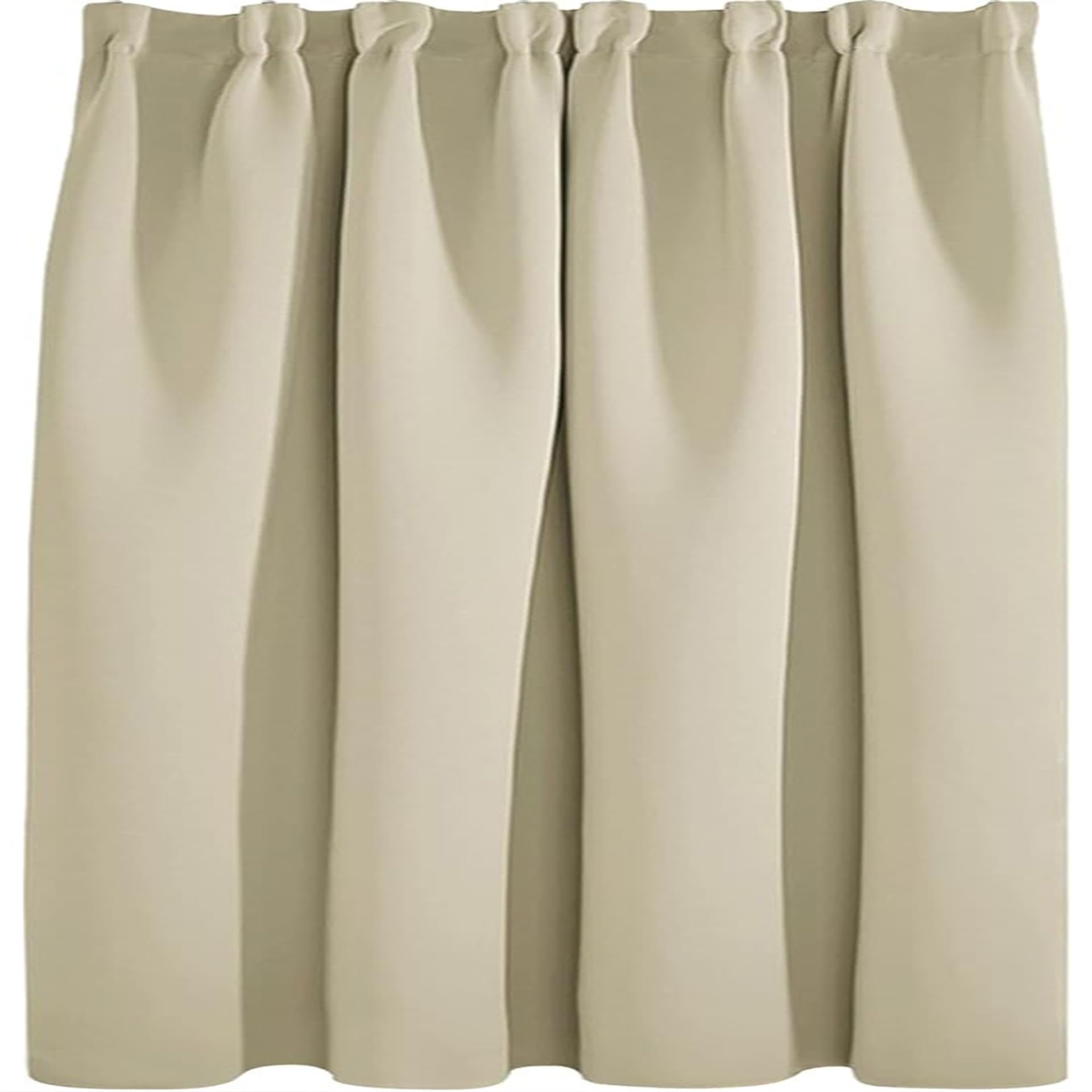 Thermovorhang Kälteschutz Kräuselband 214 x 118 cm Weich Und Langlebig Schallschutz Vorhang Größe Und Farbe Wählbar, 1Er-Set für Verschiedene Wohnbereiche, Hellbeige