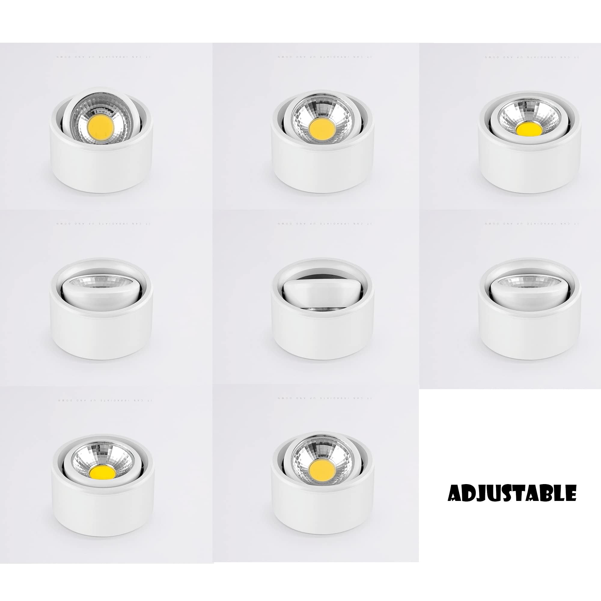 7W Spot Lampe LED Dimmbar,Weiß Wandstrahler mit 1,8 m Schalterkabel und Fernbedienung,1 Packung LED Pflanzenstrahler, Drehbar Licht Kopf für Pflanzen Gemälde Dartscheibe Schrank BD2334