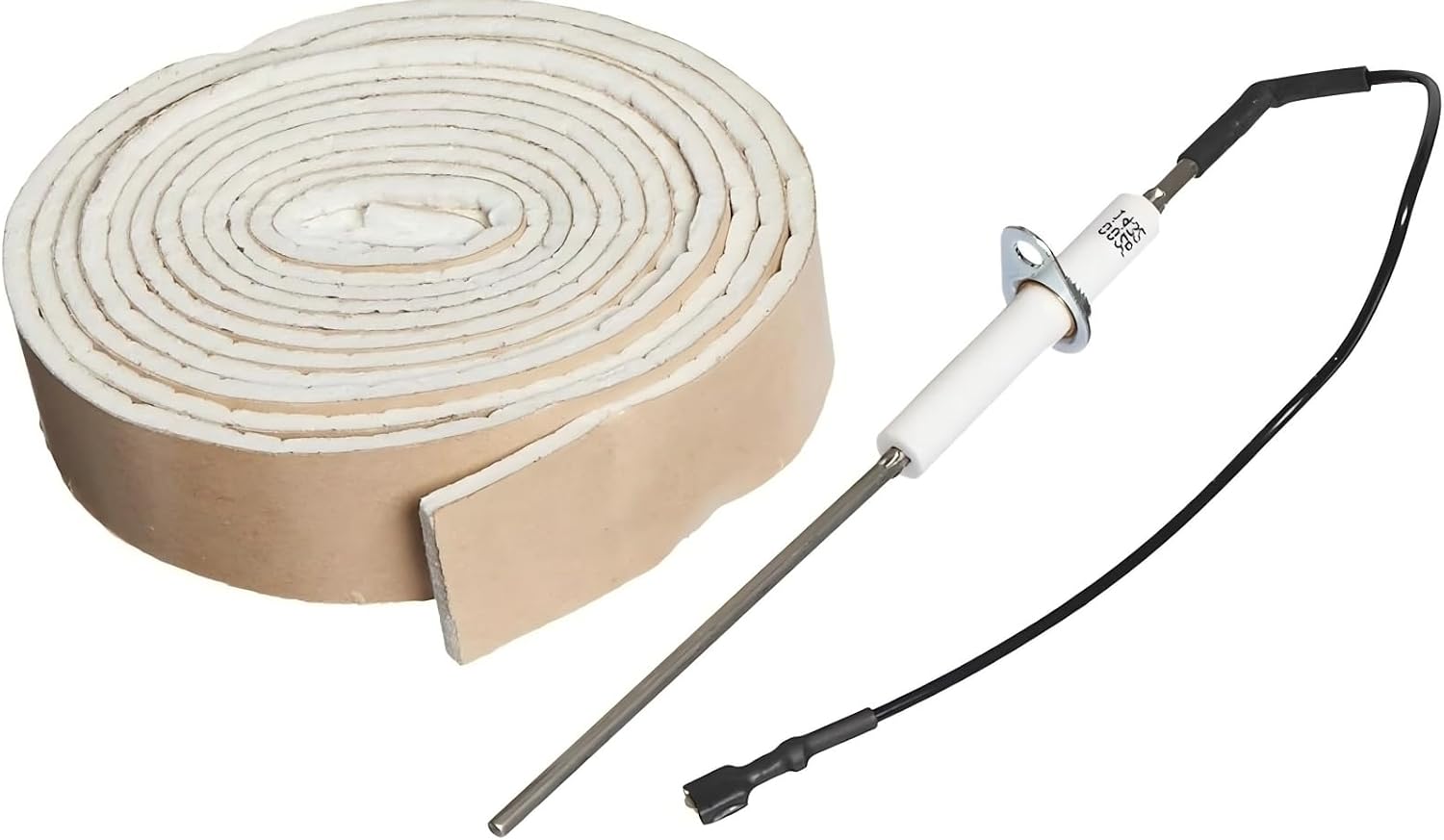 R0458600 Pool Heater Flame Sensor Rod W/Insulation,for Zodiac Jandy Pool Equipment,Replacement Low NOx Spa Heater Flame Sensor Rod, Models 250 300 400D, Dimension 3 x 13 x 13 in