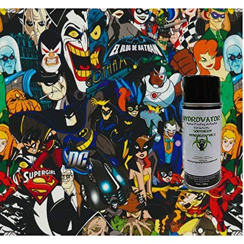 Hydrographics Film Water Transfer Printing Film Hydro Dipping Dip Film Hydrographic Film Heroes & Villains Dip Kit 6oz Activator & Linear Meter Hydro Film