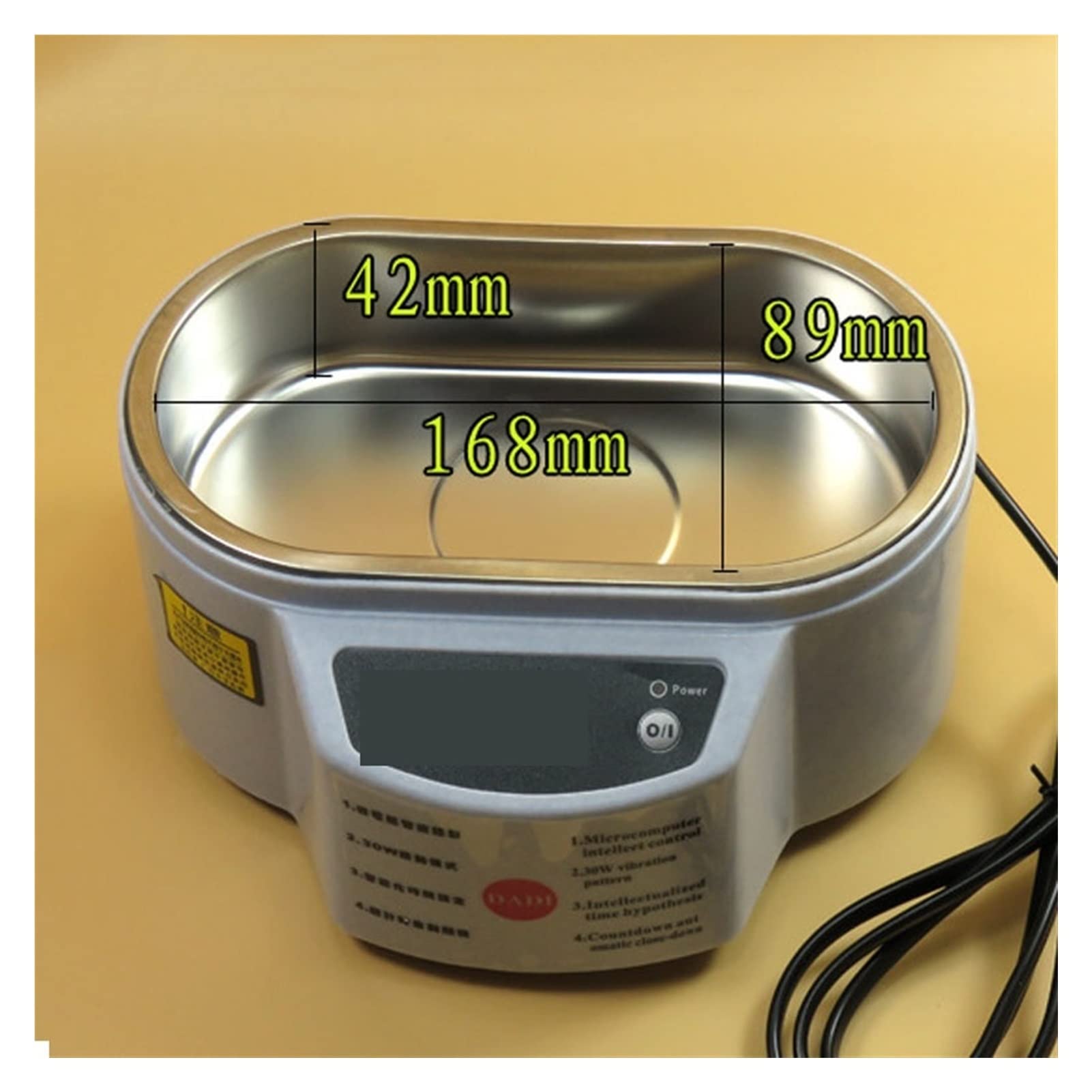 Dispositivo per la Pulizia ad ultrasuoni Bagno di detergente for Gioielli ad ultrasuoni for Orologi Occhi LENTRE Denture DETTURE COMPETUTO Elettrico PIROTTO PROFURO(Double Powers)