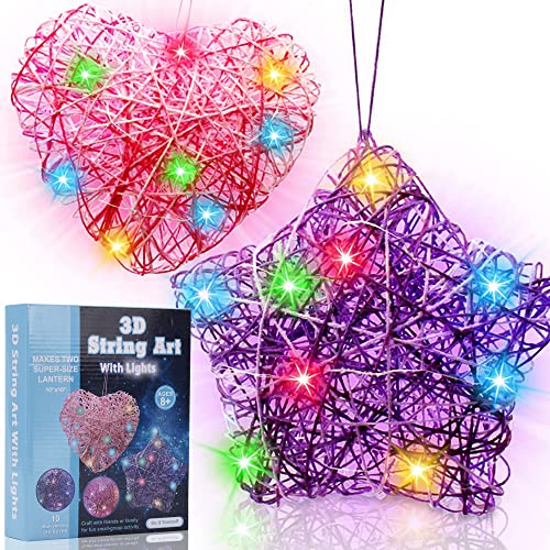 Goomp 3D String Art, Kits de Loisirs Créatifs Bricolage Enfant Loisirs Créatifs Fille 8 9 10 11 Ans Activités Créatives Fille Cadeau de Vacances pour Enfants Cadeau Enfant Cover