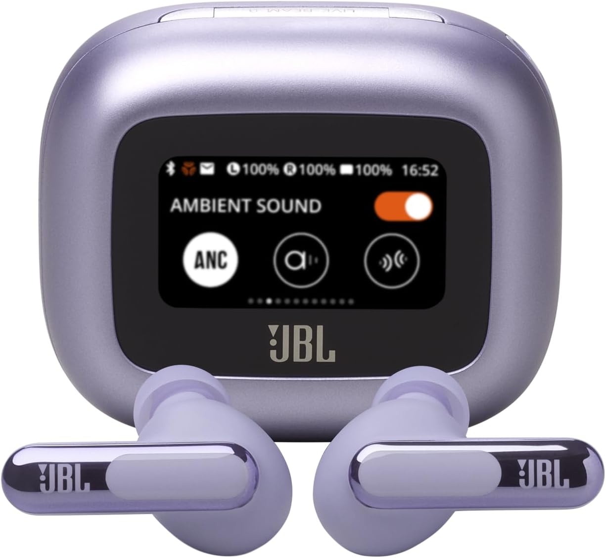 Live Beam 3 - True wireless noise-cancelling stick-closed earbuds, 48Hrs total playback, Wireless Charging, 6 Mics for perfect calls, Multi-point connection, IP55 waterproof and dustproof (Purple)