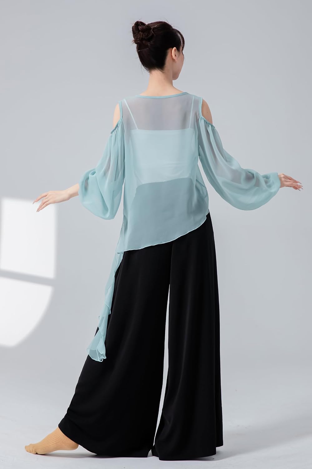 Angcoco Women's Palazzo Pants Wide-Leg Trousers for Dance