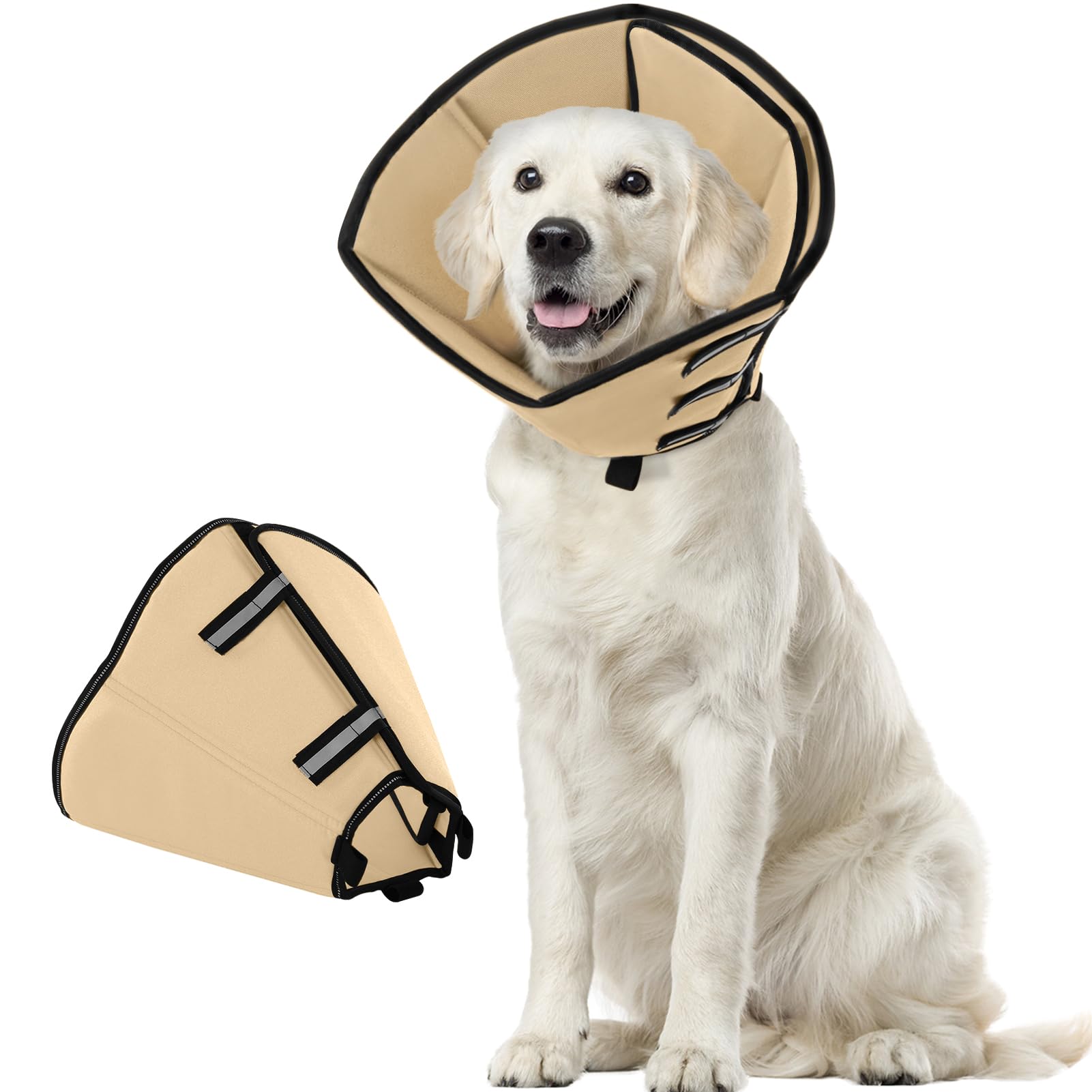 PUZAUKAL Dog Collar Soft After Surgery, Adjustable Anti Leak Protection Dog