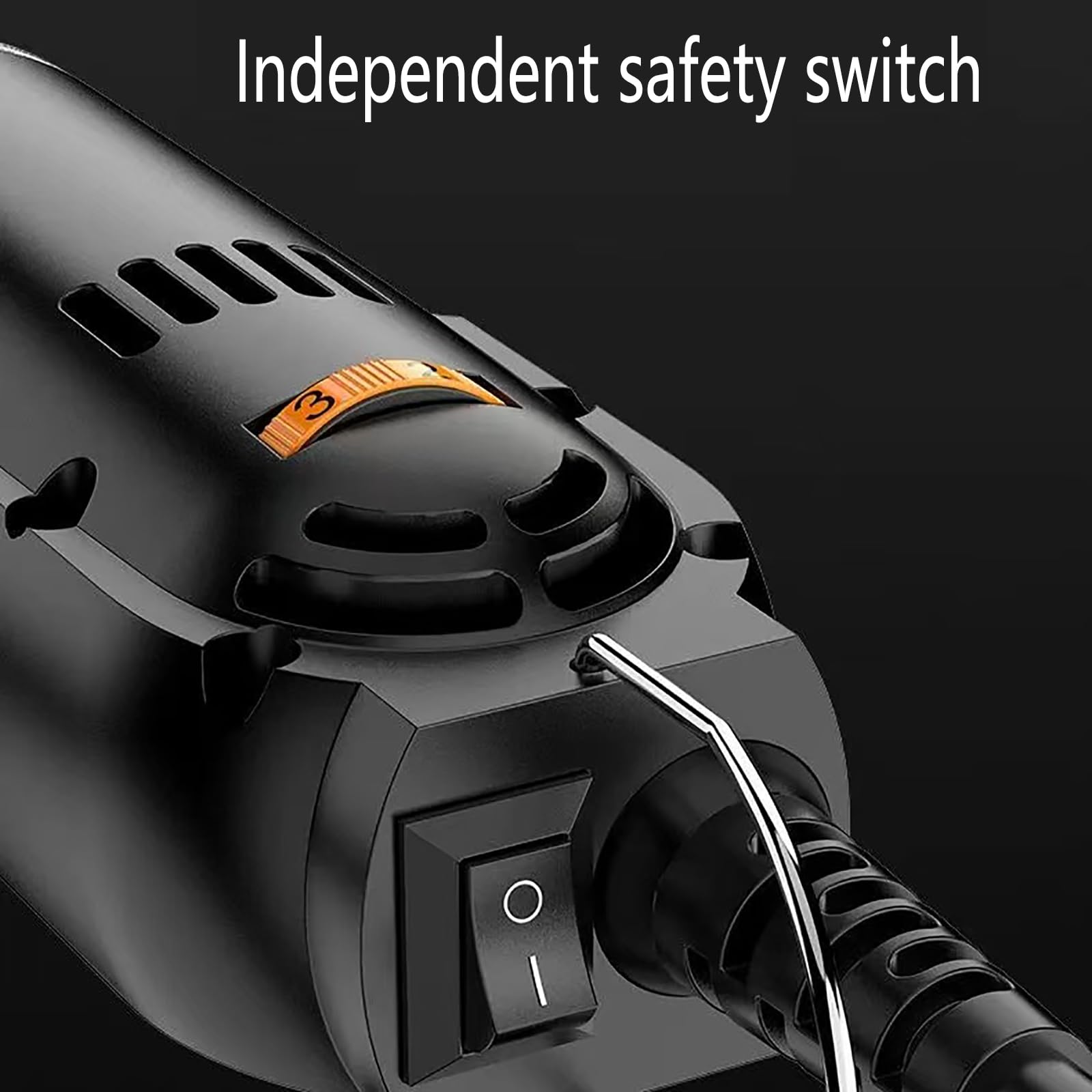 Máquina de limpieza de juntas de azulejos, limpiador eléctrico de 350 W con ajuste de 6 velocidades, 15000 RPM, ancho de cabeza de 2,5 cm, compatible con cabezales de molienda de vástago de 3 mm