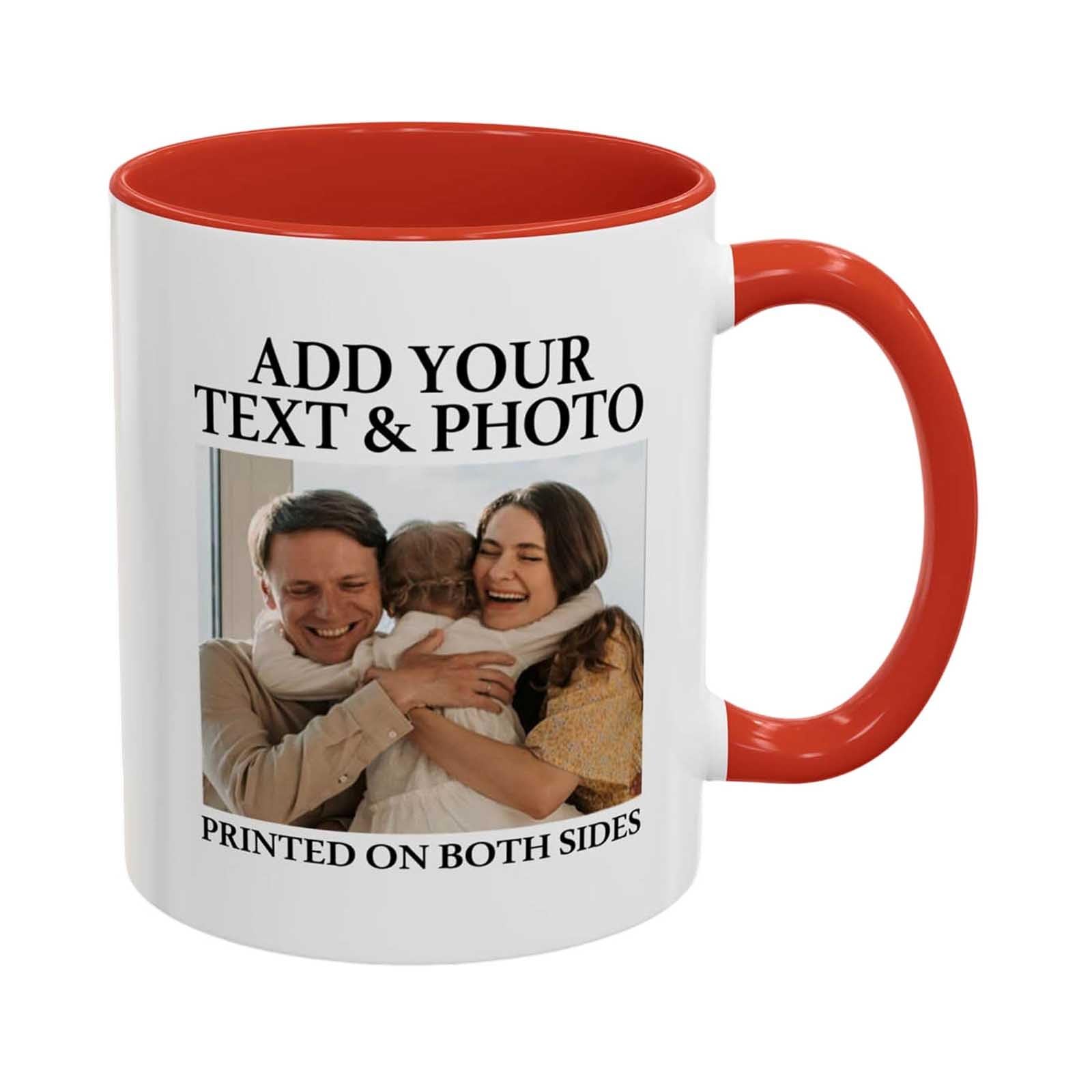 Custom Mug with Pictures 11oz Double Sided Print Ceramic Personalized Coffee Mugs with Names Tea Cup Creative Customize
