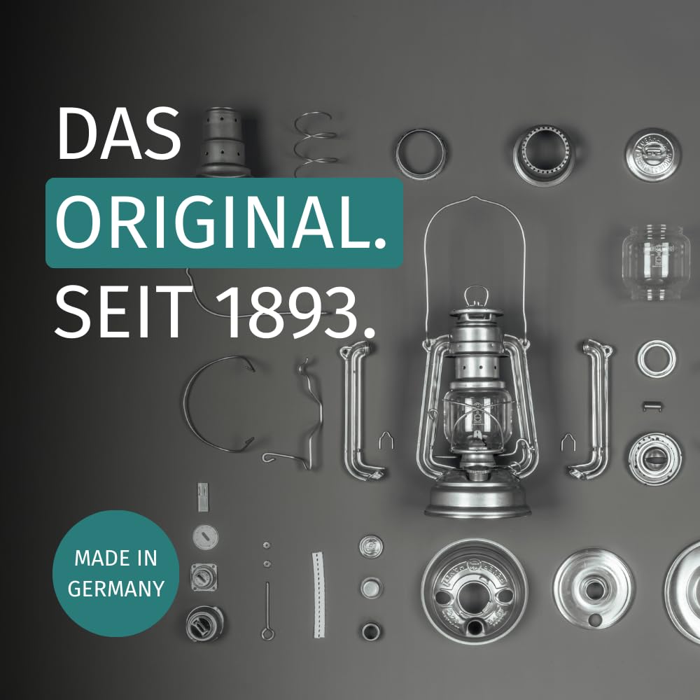 Feuerhand Sturmlaterne Baby Special 276 Rose - Für Garten, Camping & Balkon - traditionelle Petroleumlampe - Mit 20 Stunden Leuchtdauer - Made in Germany