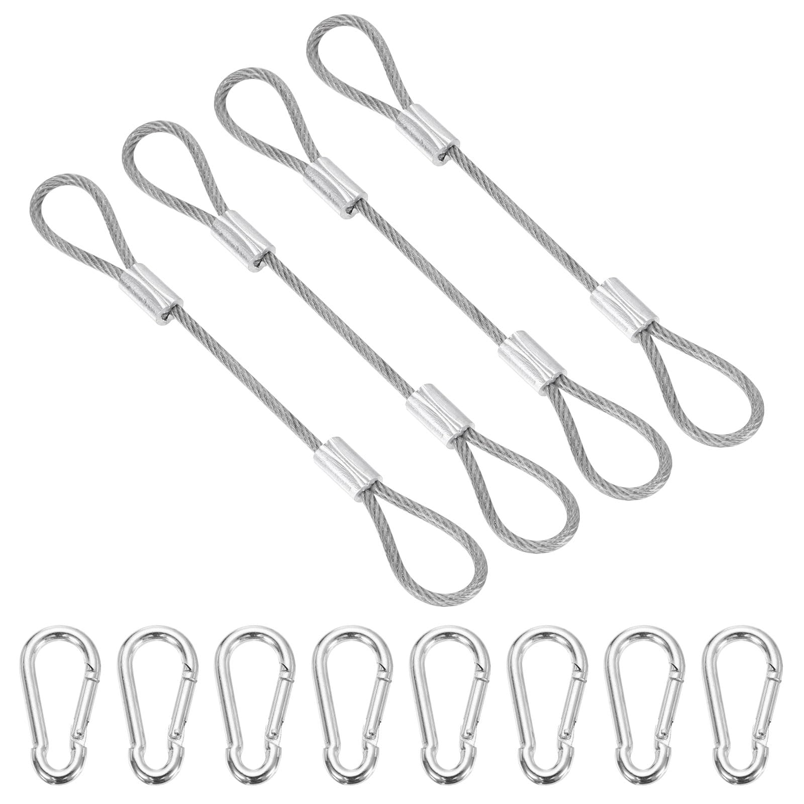 Candado de seguridad con cable de acero inoxidable 304 transparente de 4" 8