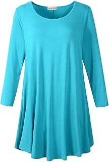 Best LARACE Women 3/4 Sleeve Tunic Top Loose Fit Flare T-Shirt Review 