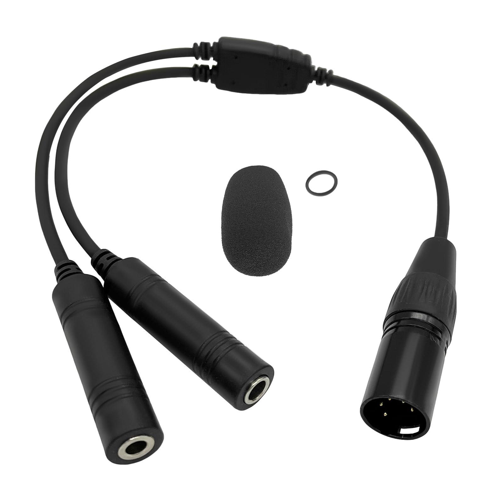 WODASEN Airbus Aviation Headset Adapter XLR 5 Pin Plug to GA Dual General Aviation Convertor Female