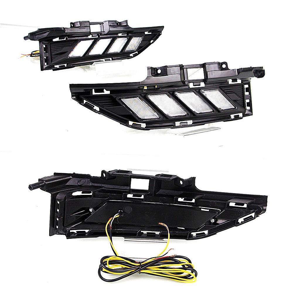 Luces diurnas LED DRL para Kona Encino 2018 2019 2020 2021, LED DRL + amarillo Streamer luces de señalización