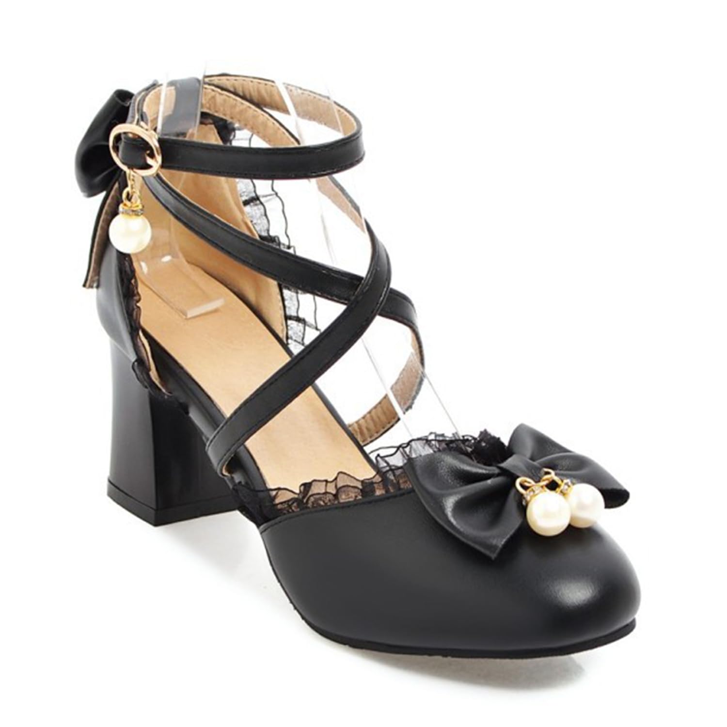 Décolleté Da Donna Con Fiocco Di Perle Da Donna Tacchi Alti Sandali In Raso Di Lusso Da Donna Scarpe Da Sposa Da Festa Con Punta A Punta Taglia 34-39 - Foto 5