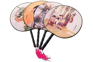 Fodattm Traditional Round Chinese Ancient Handheld Fan