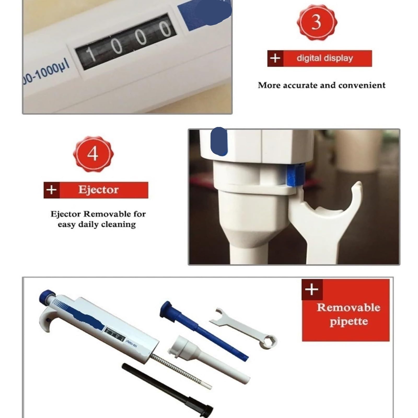 Pipeta Pipeta De Laboratorio Micro Monocanal Médica 10ml para laboratorio(1-10ml)