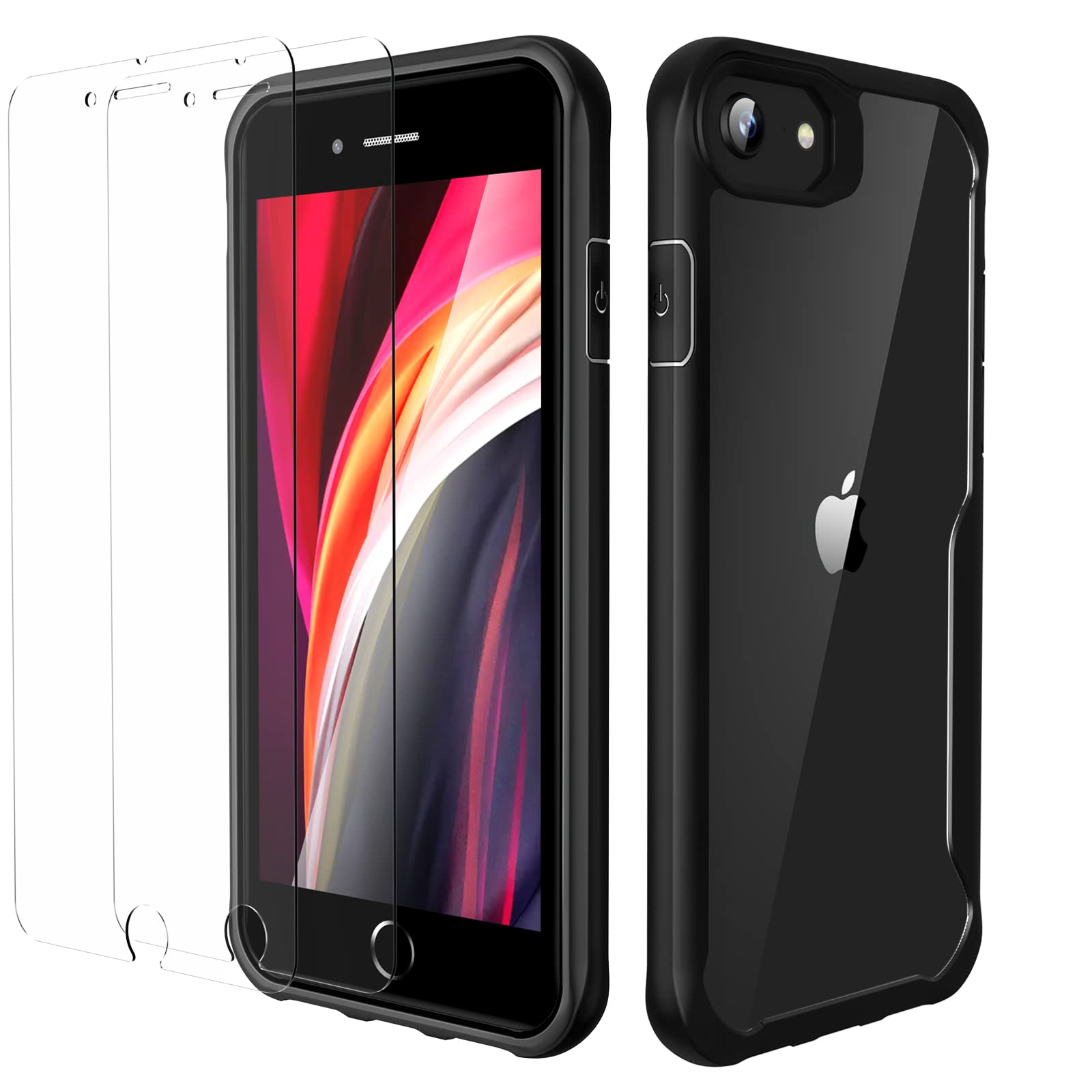 ORETECH IPhone SE 2022/2020 Case With 2 Tempered Glass Screen Protectors - View #4