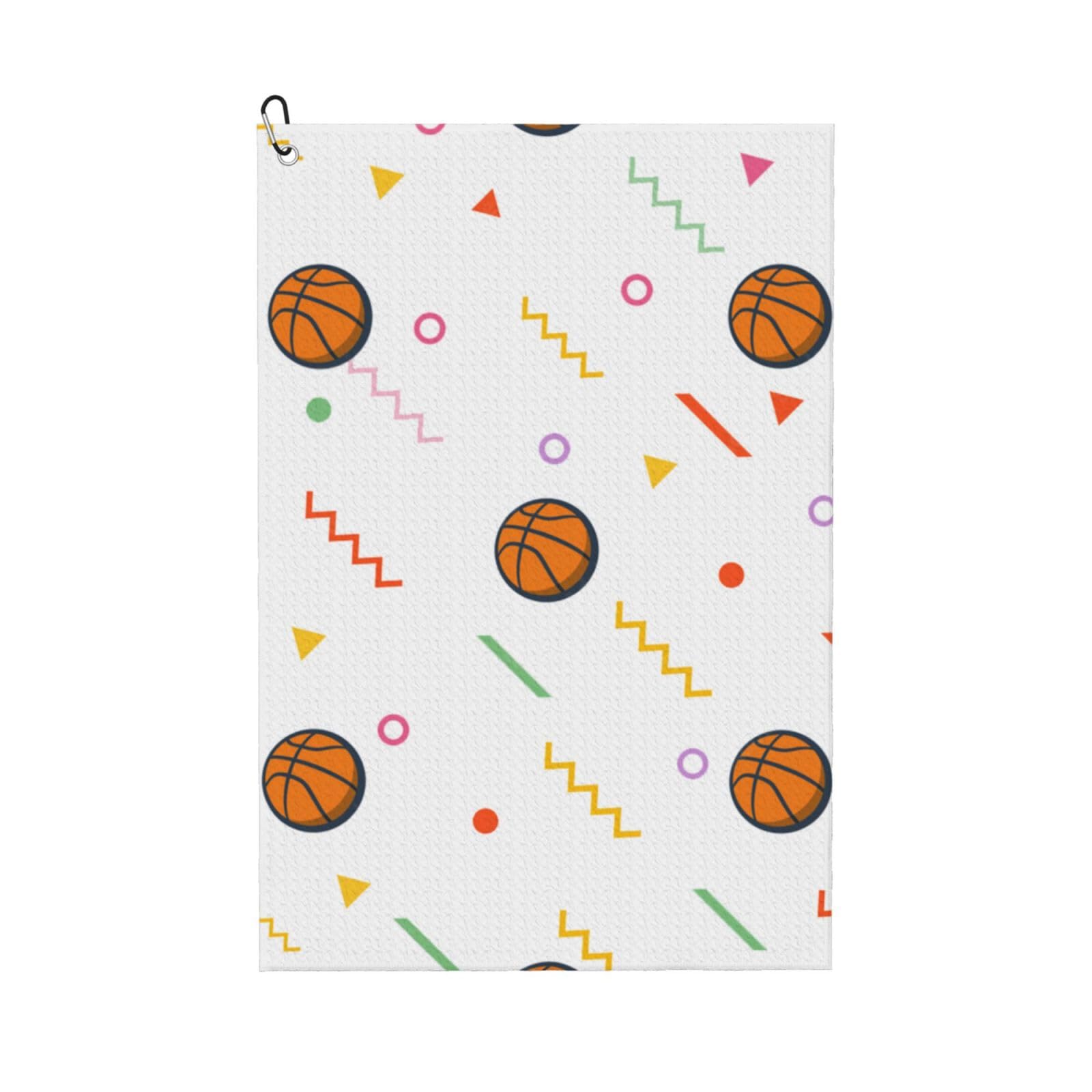 Hnnkloy Silhouette Of Basketball, 16x24 in Portable Waffle Golf Towels with Carabiner Clip for Golf Bag