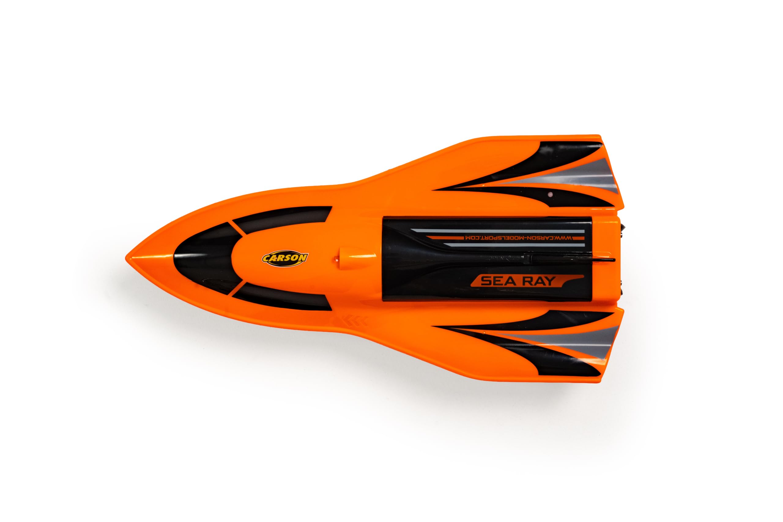 Carson Sea Ray RC - Barco RTR, 2,4 GHz, Doble accionamiento, LED, Color Naranja