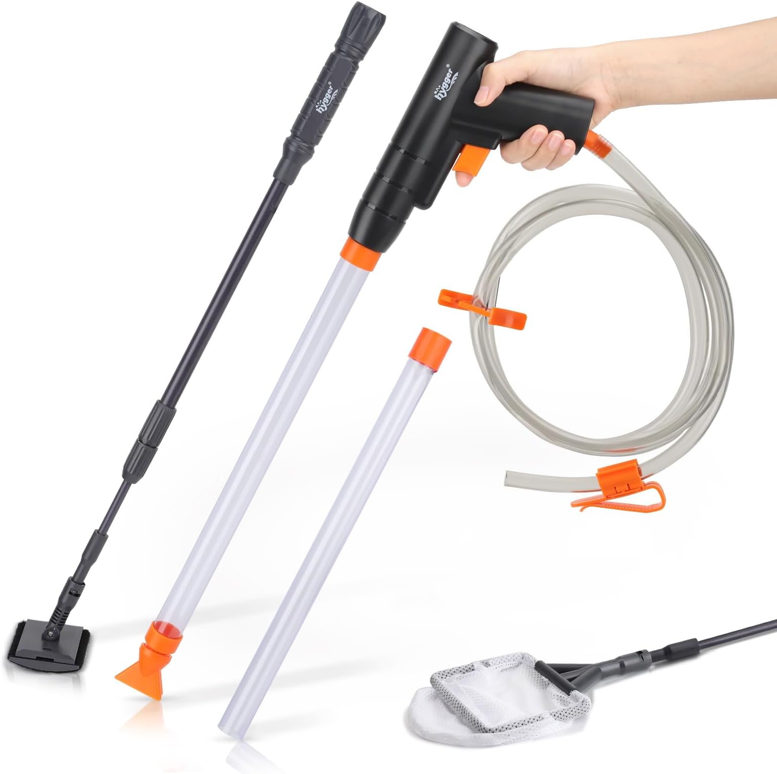 SSRIVER Aquarium Gravel Cleaner Fish Tank Kit Long Nozzle Water Changer for Water Changing and