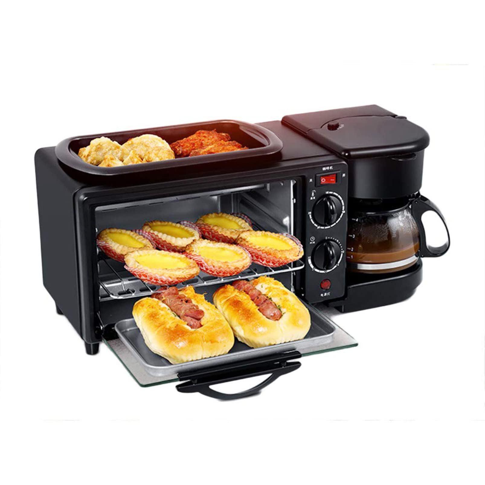 Buy PHSH 3 in 1 Breakfast Machine, Mini Oven, Multifunctional Electric