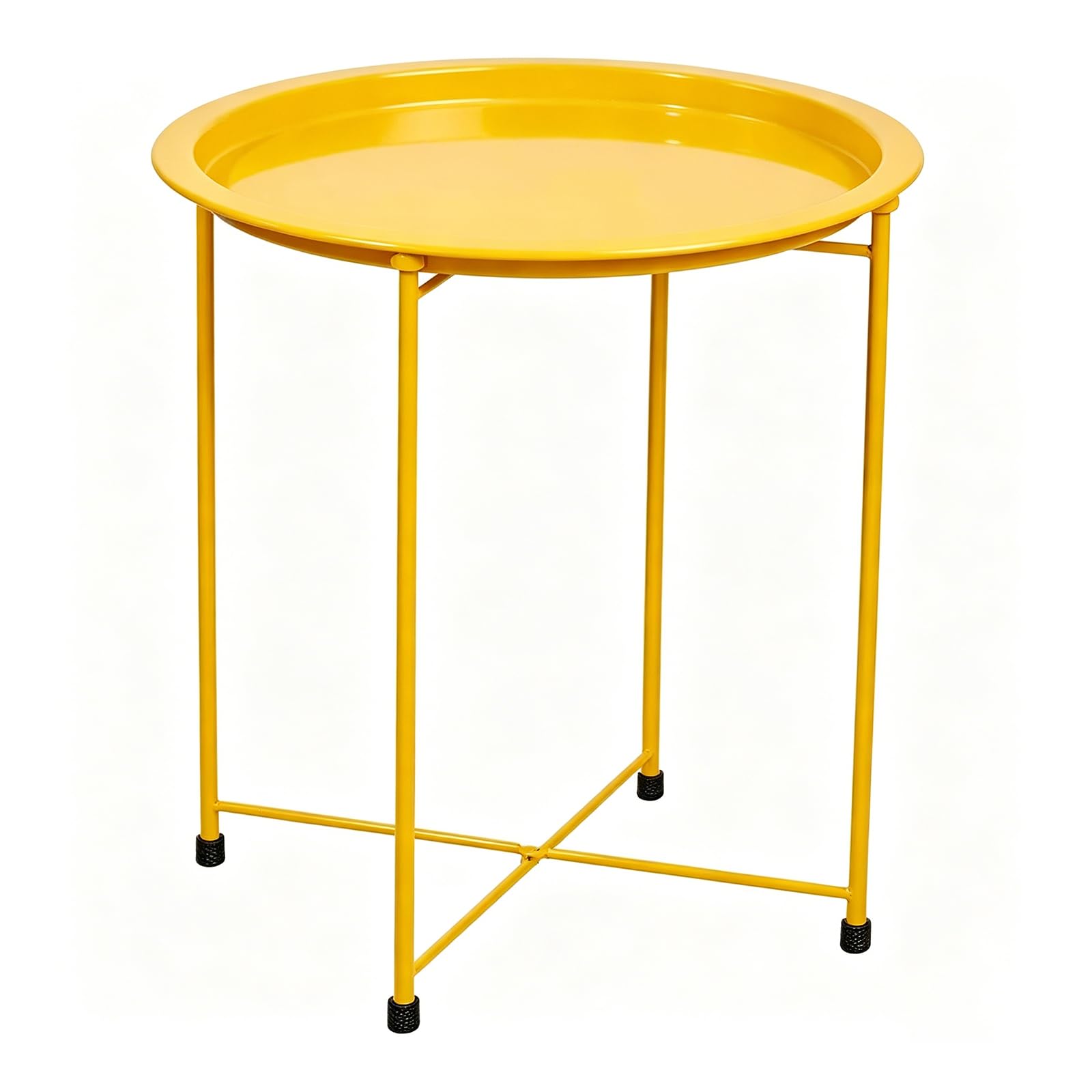 ATRBNCX Modern Metal Plant Stand Indoor Outdoor, Corner Shelving Rack With Removable Tray, Tall Planter Display Table For Home, Garden, Patio, Bathroom(Color:Yellow)
