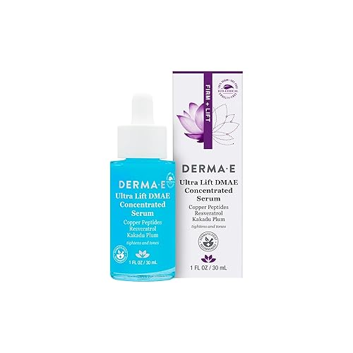 DERMA E Ultra Lift DMAE suero concentrado Suero reafirmante de la piel totalmente natural Suero hidratante con péptidos de cobre y resveratrol DERMA E Ultra Lift DMAE suero concentrado Suero reafirmante de la piel totalmente natural Suero hidratante con péptidos de cobre y resveratrol