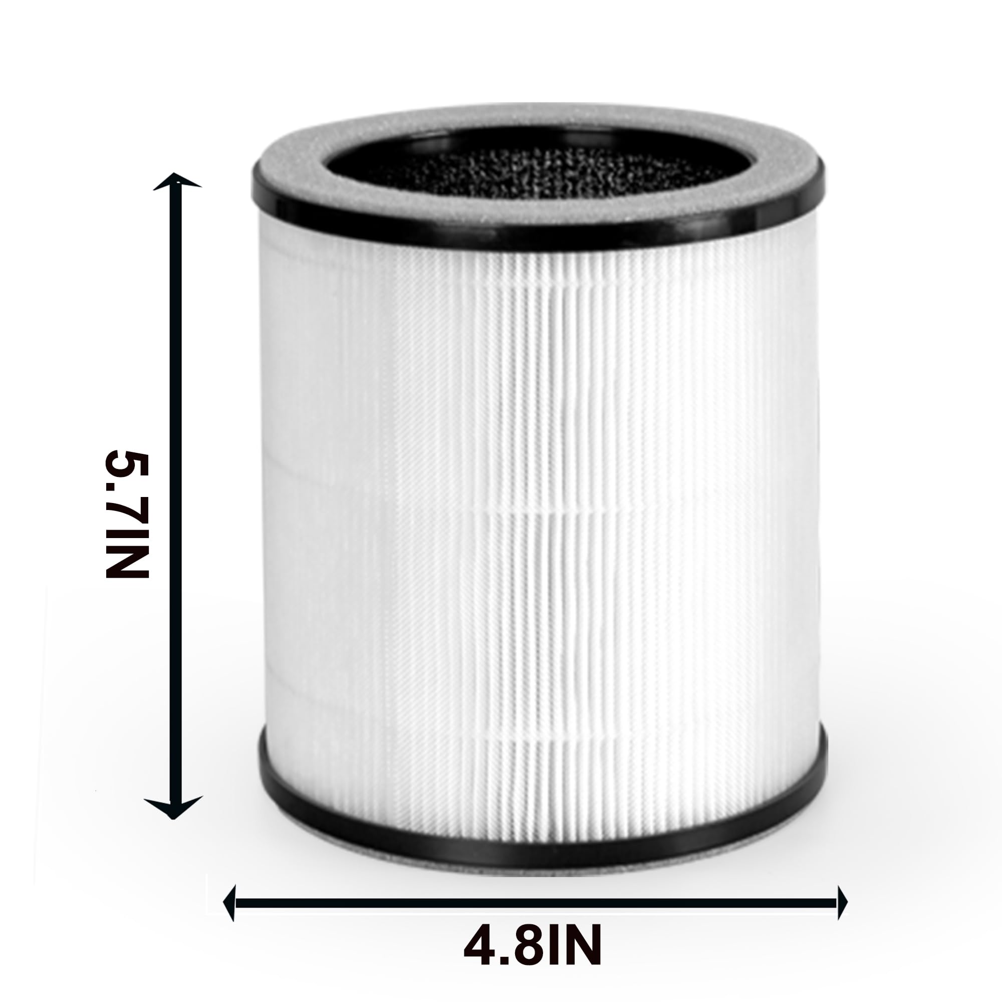 Trade-Shop - 2 filtri di ricambio a 3 livelli (prefiltro, filtro a carbone attivo, filtro HEPA) compatibili con Xiaomi Smart Air Purifier 4 Compact